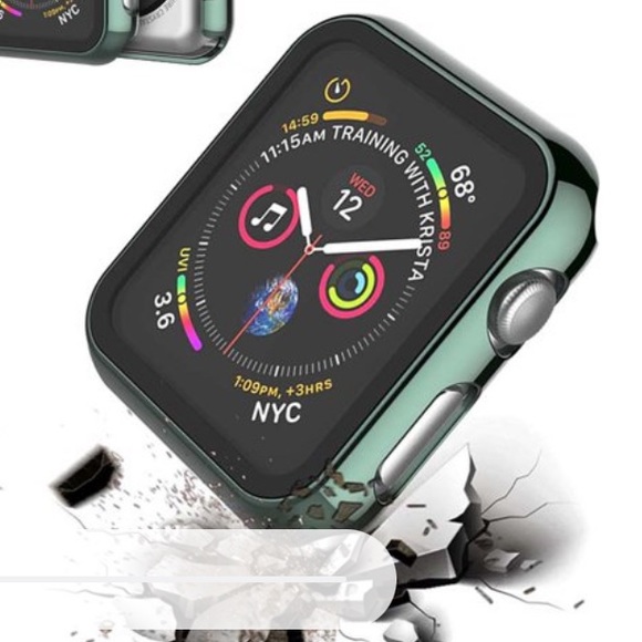 40mm Apple Smart Watch Series 5 Fashion Protective Case Shiny Dark Green Bumper - Picture 1 of 16